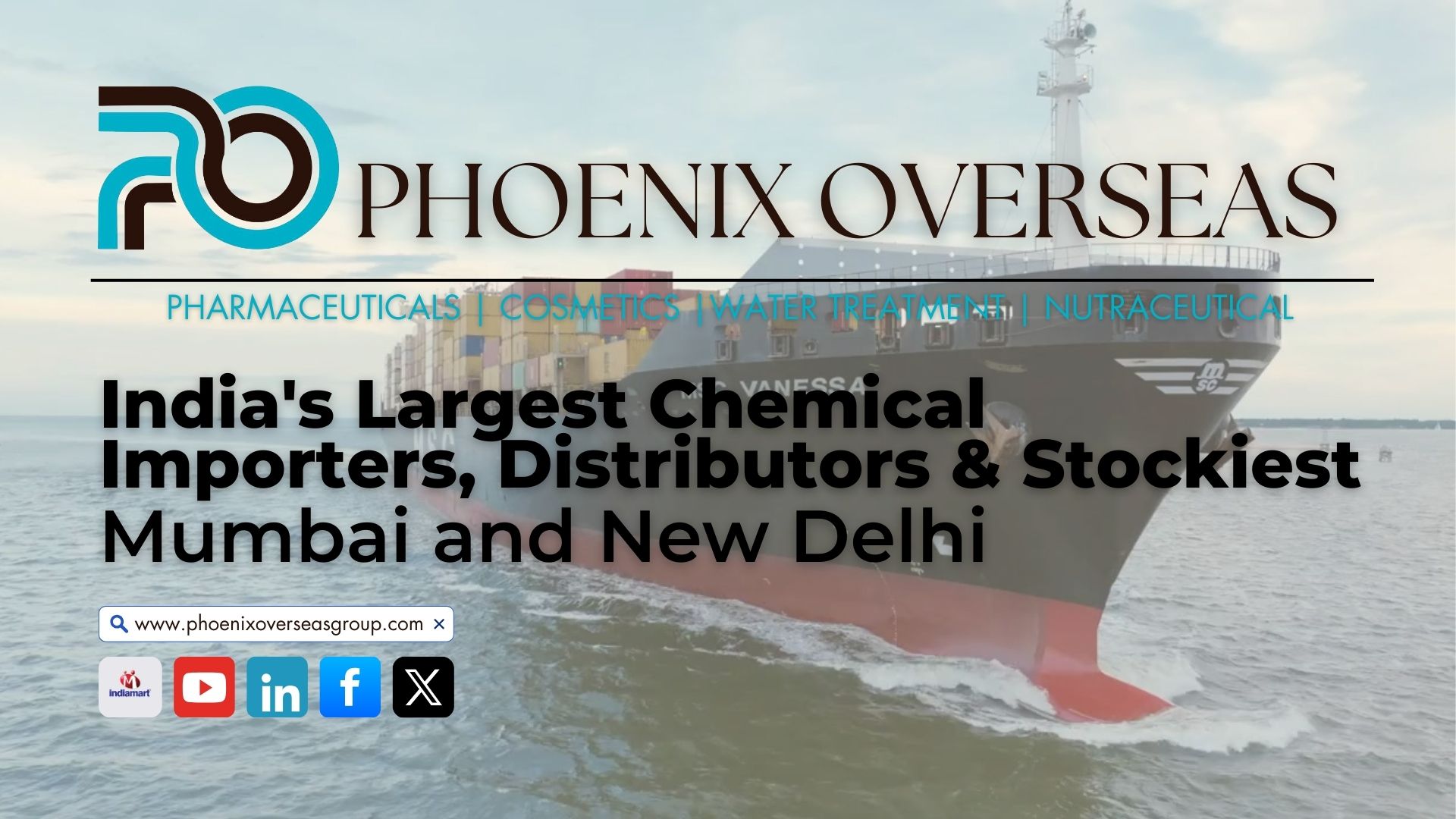 PHOENIX OVERSEAS, HEADQUARTERED IN NEW DELHI AND MUMBAI, EXCELLENCE IN IMPORTING, DISTRIBUTING, STOCKING HIGH-QUALITY RAW MATERIALS. OUR EXTENSIVE PRODUCT RANGE SERVES VARIOUS SECTORS, PHARMACEUTICALS, COSMETICS, FLAVOURS & FRAGRANCES, FOODS & NUTRACEUTICALS, WATER TREATMENT, AND BAKERY.